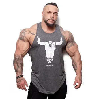 

2019 New Mens Bodybuilding Skinny Tank top Gyms Fitness Cotton Sleeveless Shirt Crossfit Clothing Male Summer Singlet Undershirt