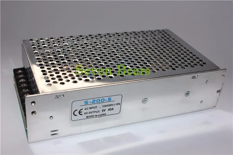 Best качество 5 В 40A 200 Вт коммутации Питание адаптер драйвер для Светодиодные ленты AC110V 220 В Вход к DC 5 В Бесплатная доставка