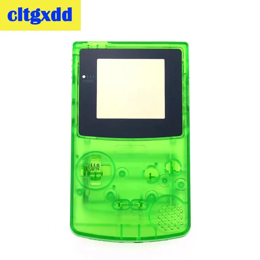 Cltgxdd полный корпус в виде ракушки чехол для nintendo Запчасти для Gameboy GBC Ремонт Часть пакет игровой машины интимные аксессуары - Цвет: Clear green