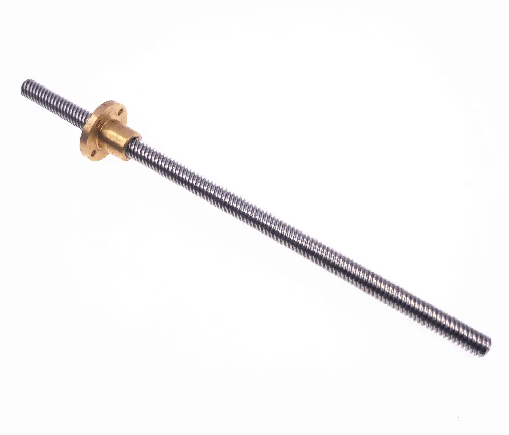 

DuoWeiSi 3D Printer Parts T10 Lead Screw 300mm length lead 2 /4/8/10/12mm With Brass Nut Lead Screw Diameter 10mm