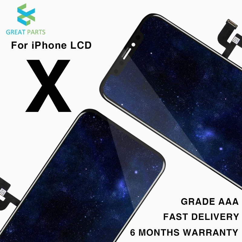 

GREAT PARTS 5PCS 100% Test OLED For iPhone X XS XR XS MAX LCD display screen Replacement Lens Ecran Pantalla free dhl