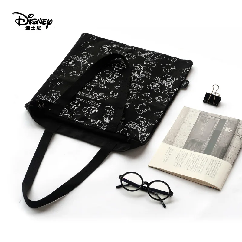 Натуральная классическая ретро сумка Disney Mickey простая холщовая женская модная