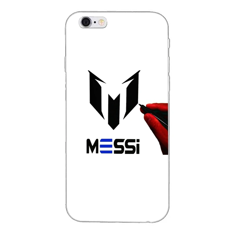 Футбол leo Messi логотип тонкий силиконовый мягкий чехол для телефона для iPhone X XR XS Max 8 7 6 6s plus 5 5S 5c SE 4 4S - Цвет: leoMessilogoA07