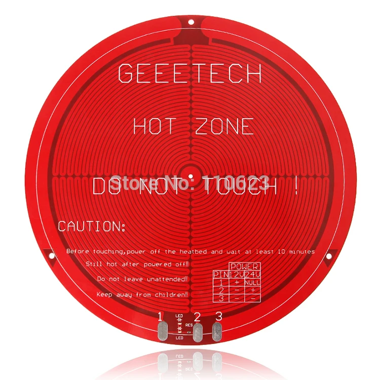  Geeetech 5 stücke Reprap Aluminiumplatte Runde PCB Heatbed für Rostock 3d Drucker
