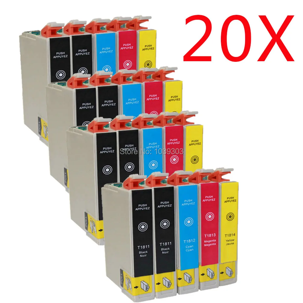 

20x T1811 Ink cartridge compatible For epson XP-225 XP-322 XP-325 XP-422 XP-425 XP-225 XP322 XP325 XP422 XP425 printer