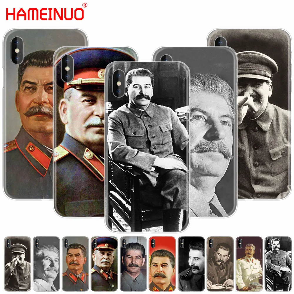 

HAMEINUO Russian Stalin Ussr cell phone Cover case for iphone X 8 7 6 4 4s 5 5s SE 5c 6s plus