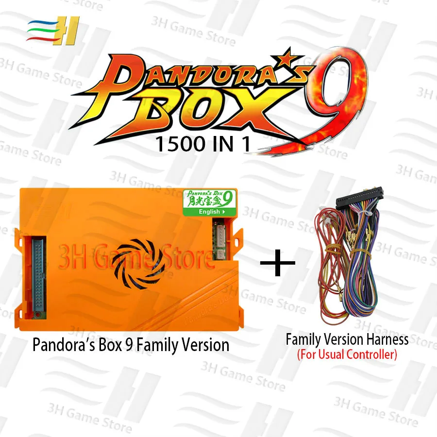 Pandora Box 9 1500 in 1 arcade game family motherboard pcb For console HDMI VGA usb joystick for pc tv ps3 Mortal Kombat pacman