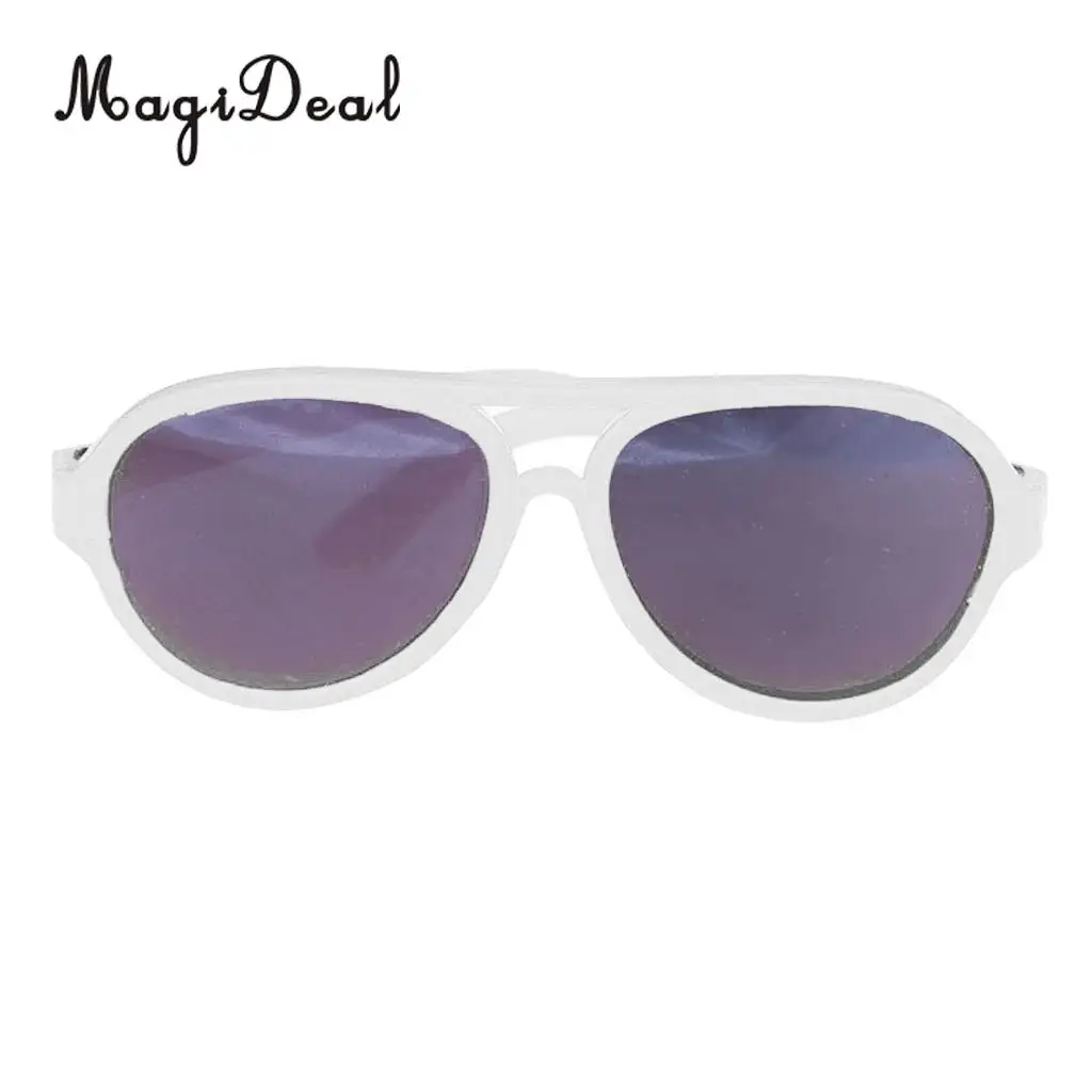 MagiDeal Fashion 1Pair Oval Frame Plastic Summer Glasses Sunglasses for 18 Inch   Dolls Dollhouse Acce Gift 5Colors