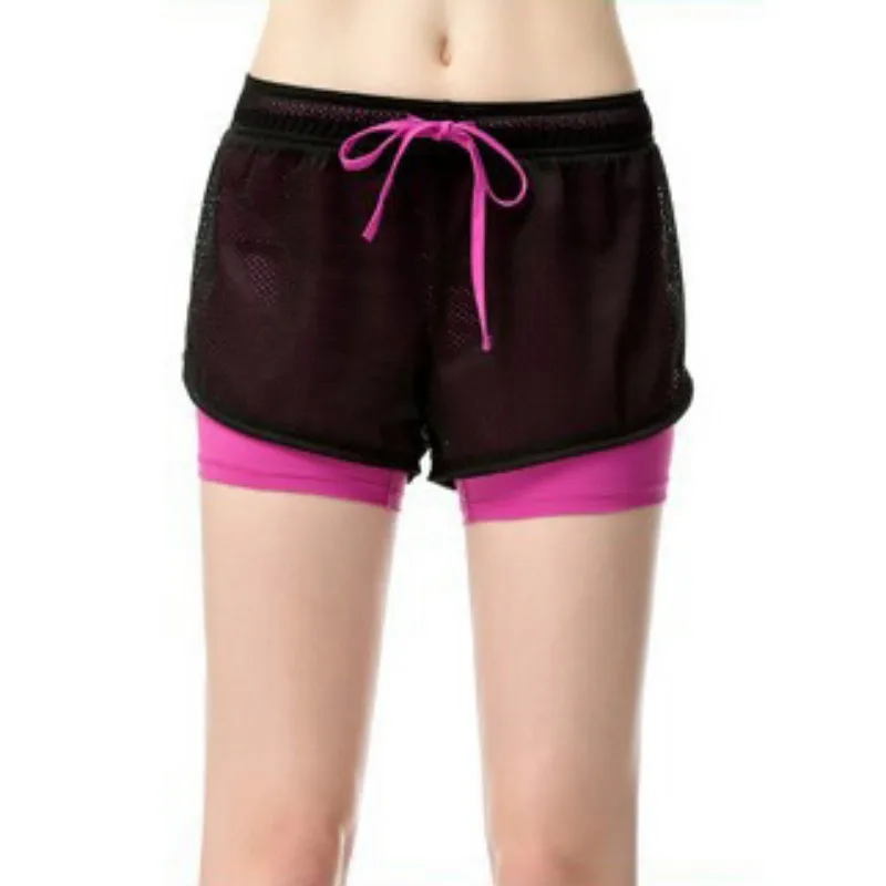 

Summer Yoga Women Sports Shorts Workout Fitness Running Hollow Out Short Pants 2019