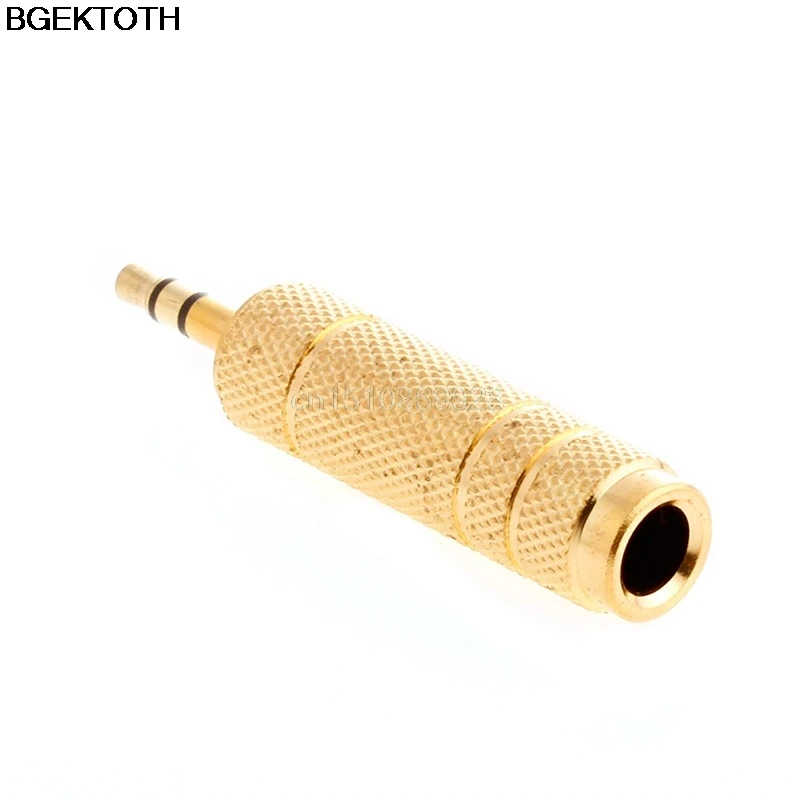 1 шт. микрофон 6 35 мм гнездо 3 5 штекер стерео аудио разъем адаптера|female male connector|female
