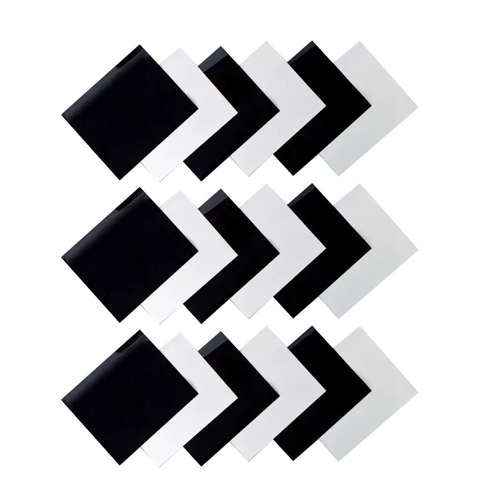 

Free shipping 18 sheets BLACK&WHITE 20X30CM PVC Heat Transfer Vinyl Iron on vinyl HTV T-shirt DIY