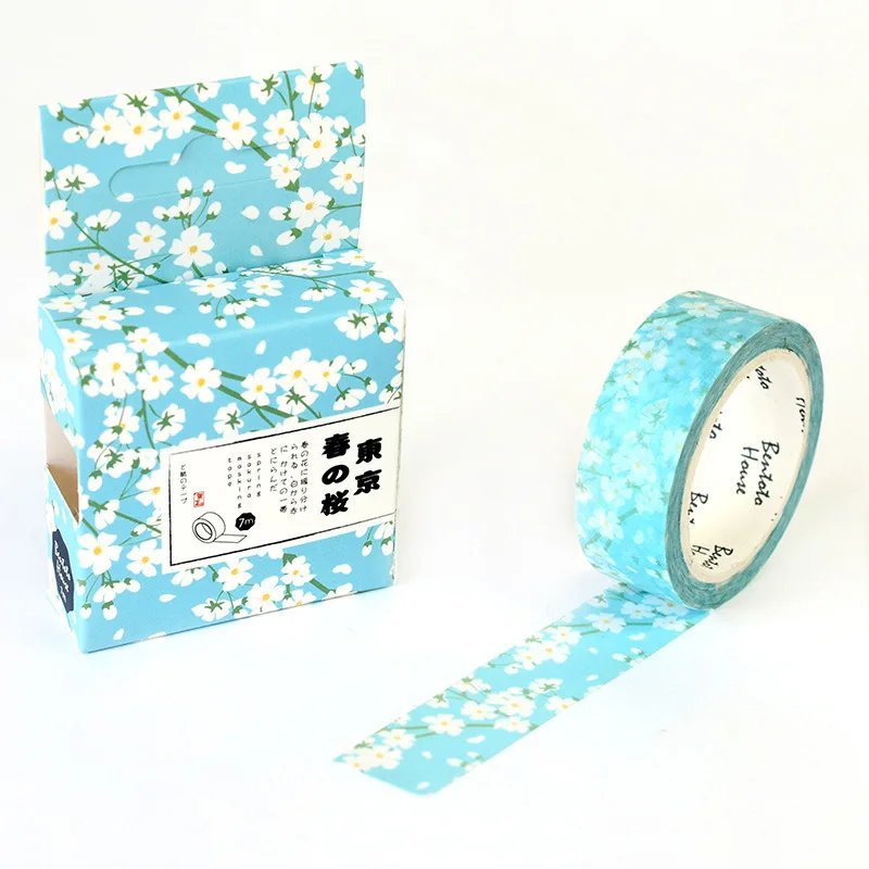 

Tokyo Spring Flowers Kawaii Planner Handbook Decorative Paper Washi Masking Tape School Supplies Stationery