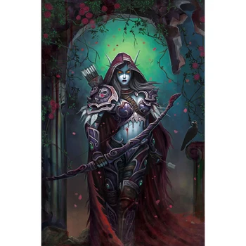 

5D Diy diamond painting cross stitch "WOW Archer Sylvanas" Full Round Diamond embroidery Needlework Rhinestone Mosaic Crafts