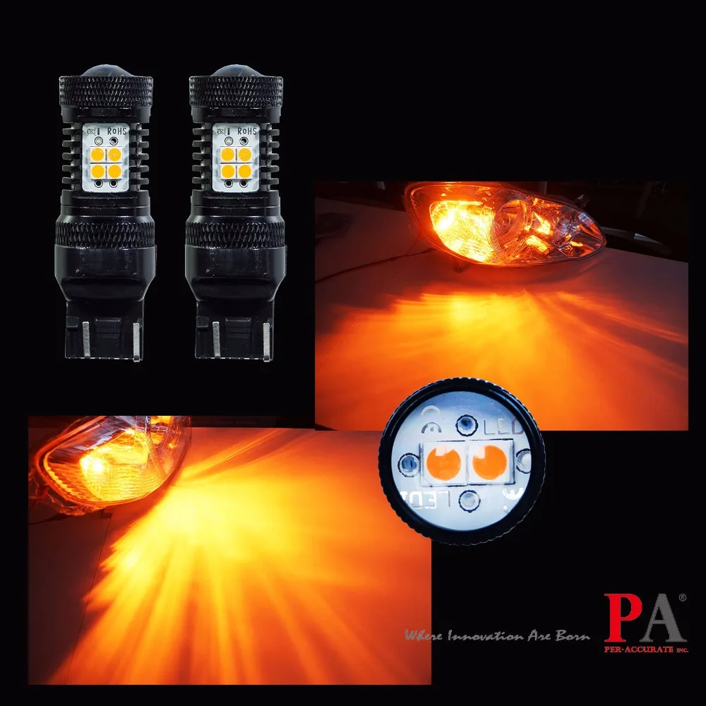 pa led 2 adet x t20 7443 14 3030 smd led sari turuncu amber renk kuyruk lambasi fren dur ampul 12 v w21 5 w bulb 12v bulb led 12vbulb color aliexpress