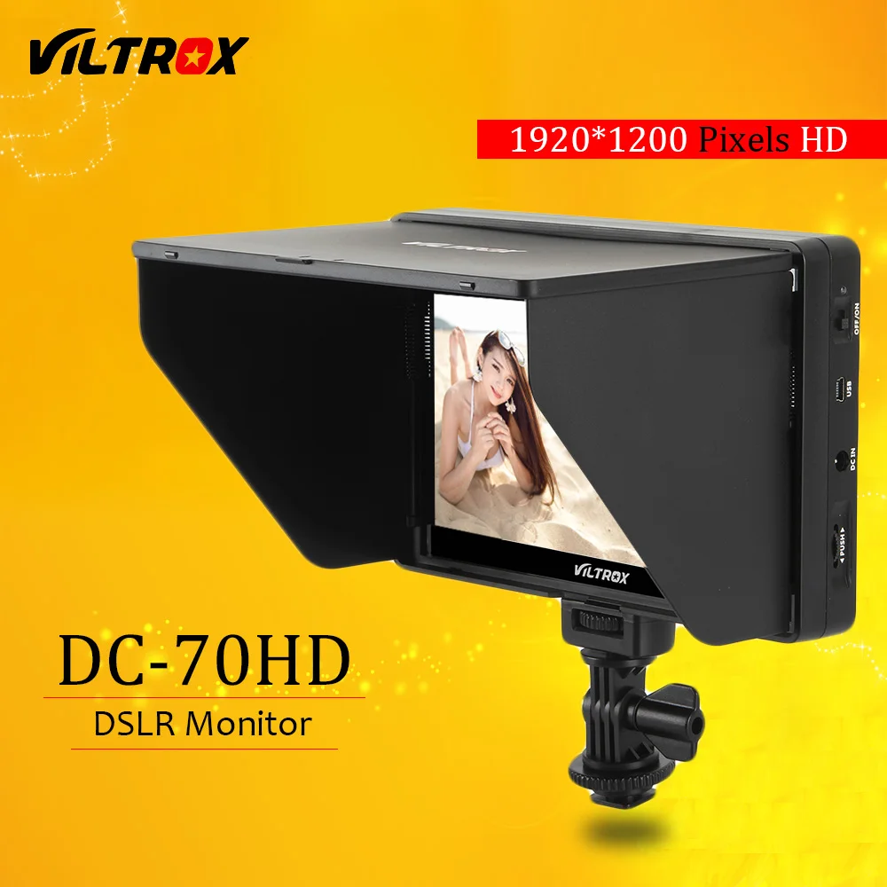 

Viltrox DC-70HD Clip-on 7'' 1920x1200 IPS HD LCD Camera Video Monitor Display HDMI AV Input for Canon Nikon DSLR BMPCC 5DIV