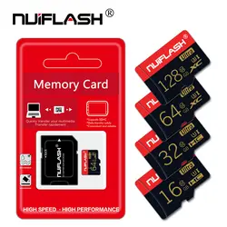 Новинка Nuiflash micro sd 8 г 16 г 32 г SDHC sd карта 64 г 128 г SDXC карта памяти Class10 tarjeta micro sd с адаптером бесплатная доставка