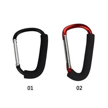 

Aluminum Carabiner D Shape Buckle Pack Keychain Clip Spring Snap Key Chain Clip Hook