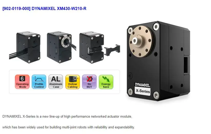 DYNAMIXEL XM430-W210-R Coréia ROBOTIS Dynamixel X série Atuador braço mecânico leme