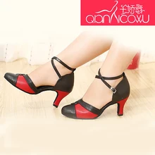 Удобная кожаная обувь для латинских танцев из воловьей кожи; женская обувь для взрослых; сезон весна-лето; Современная танцевальная обувь с мягкой подошвой; 7004