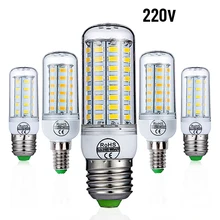 E27 LED Bulb E14 LED Lamp AC 220V 240V Corn Candle Lamp 24 36 48 56