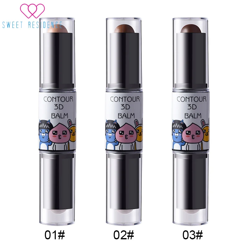 

1PCS Sexy Double-end Makeup Natural Shimmer Cream Face Nose Party Foundation Concealer Highlight Contour Pen Stick Hot Sale