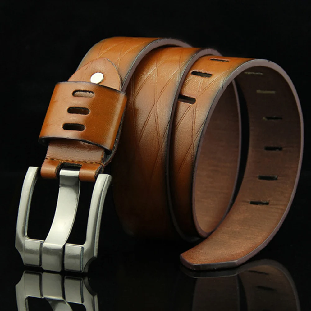 Mens Genuine Leather Man Belt Luxury Strap Male Belts For Men New
