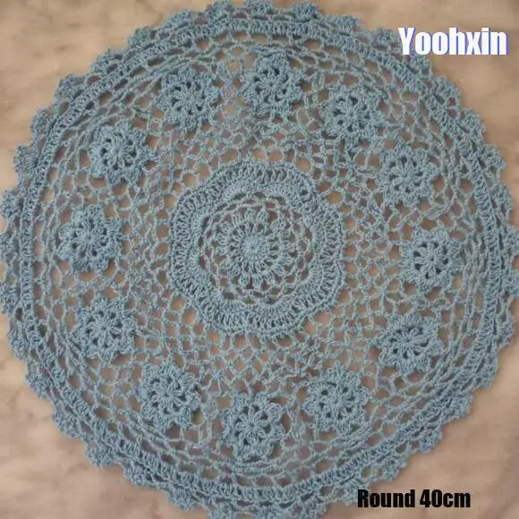 

NEW Round lace cotton placemat cup coaster mug kitchen Christmas dining table place mat cloth Crochet tea coffee drink doily pad