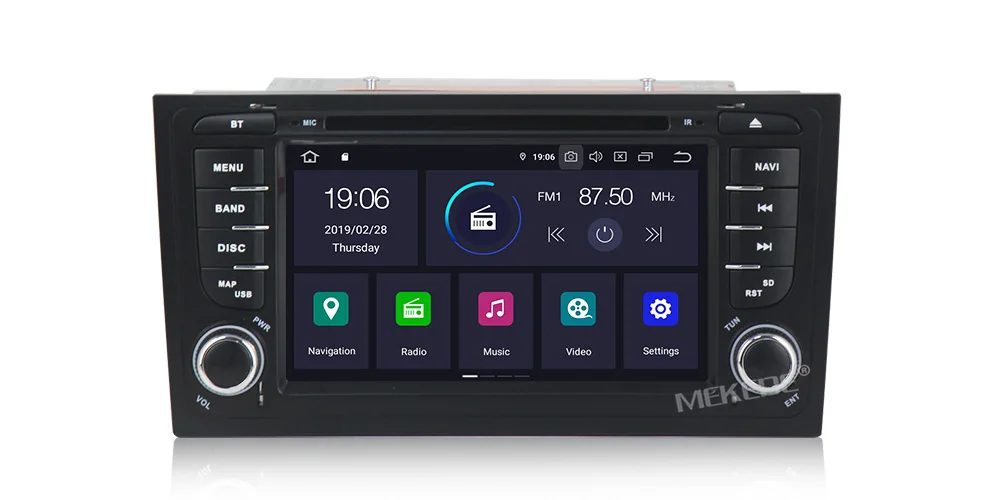 Автомобильный мультимедийный плеер gps два Din Android 9 DVD Automotivo для Audi/A6/S6/RS6 радио FM 8 ядер ram 4 Гб rom 64 Гб DSP