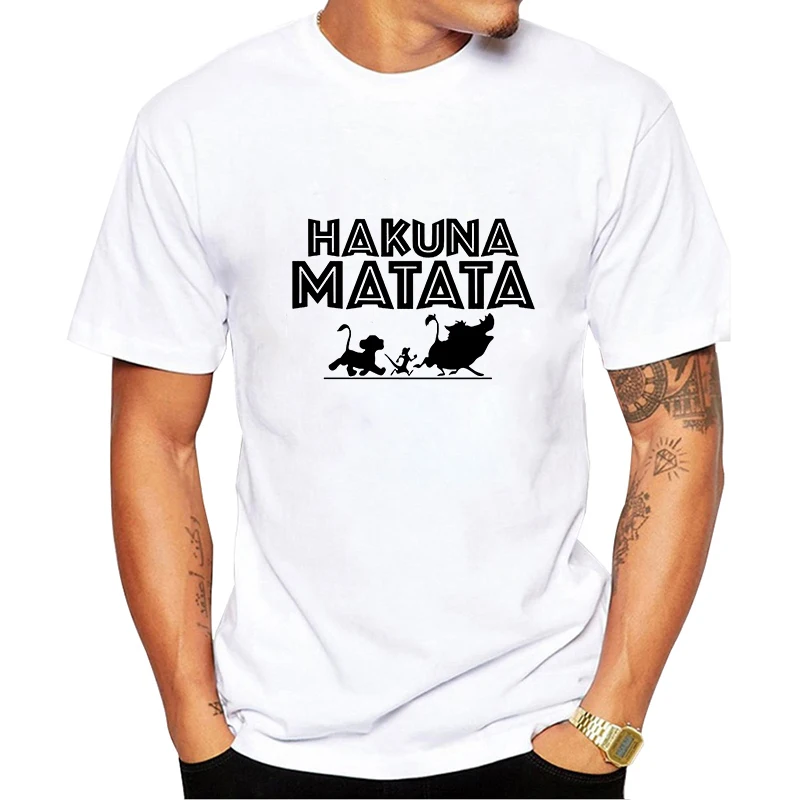 

HAKUNA MATATA men clothes 2019 Lion king Best Friends billie eilish men t shirt anime oversized t shirt