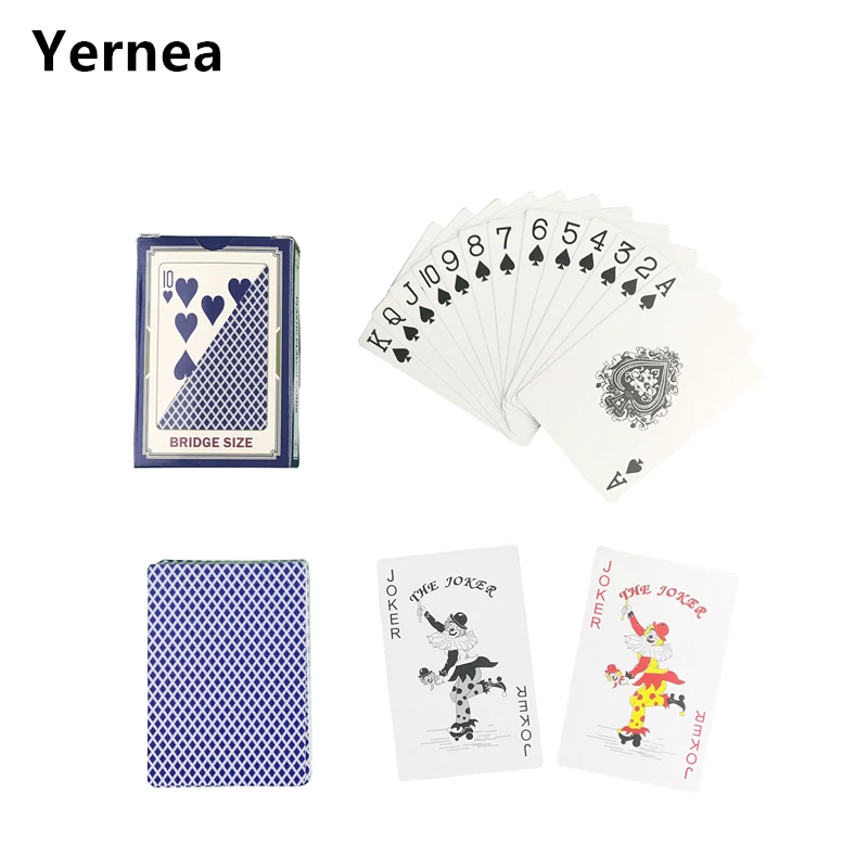 

Yernea Hot New 1 Sets/Lot 2 Color For Red And Blue Baccarat Texas Hold'em PVC Poker Game Waterproof Plastic Playing Poker Cards