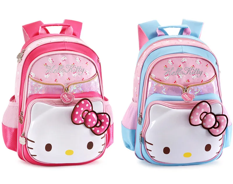 Cute Hello Kitty Bag Primary Elementary School Backpacks Schoolbag