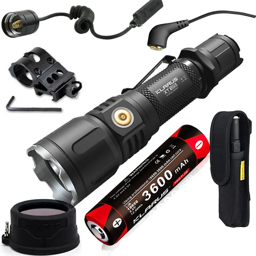 Кларус XT12S тактический светодиодный фонарик 1600 Lume CREE XHP35 HI D4 фонарь заряжающаяся