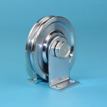 Rouleaux de cordes coulissantes/poulies/roues en acier | Avec roulement 6001RS, rainure en U profonde, diamètre 73mm, épaisseur 13.5mm avec support, 1 pièces/lot