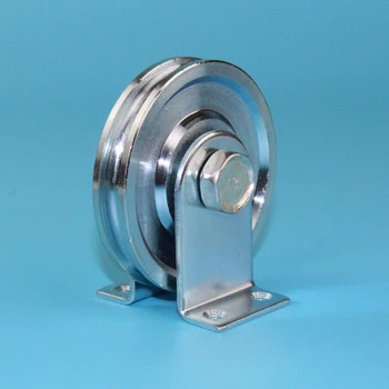 

sliding steel rope rollers/pulleys/wheels with 6001RS bearing deep U-groove,diameter 73mm,thickness 13.5mm with support 1pcs/lot