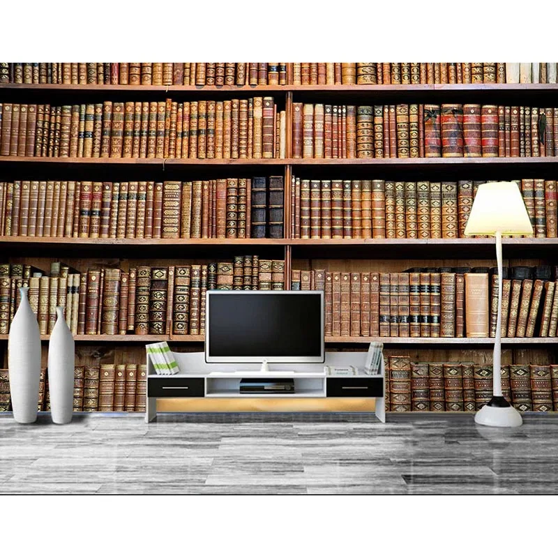 الدافئة نومهم الجداريات 3d خلفيات الجداريات رف الكتب الديكور الساخن أنيق غرفة المعيشة المنزل #206