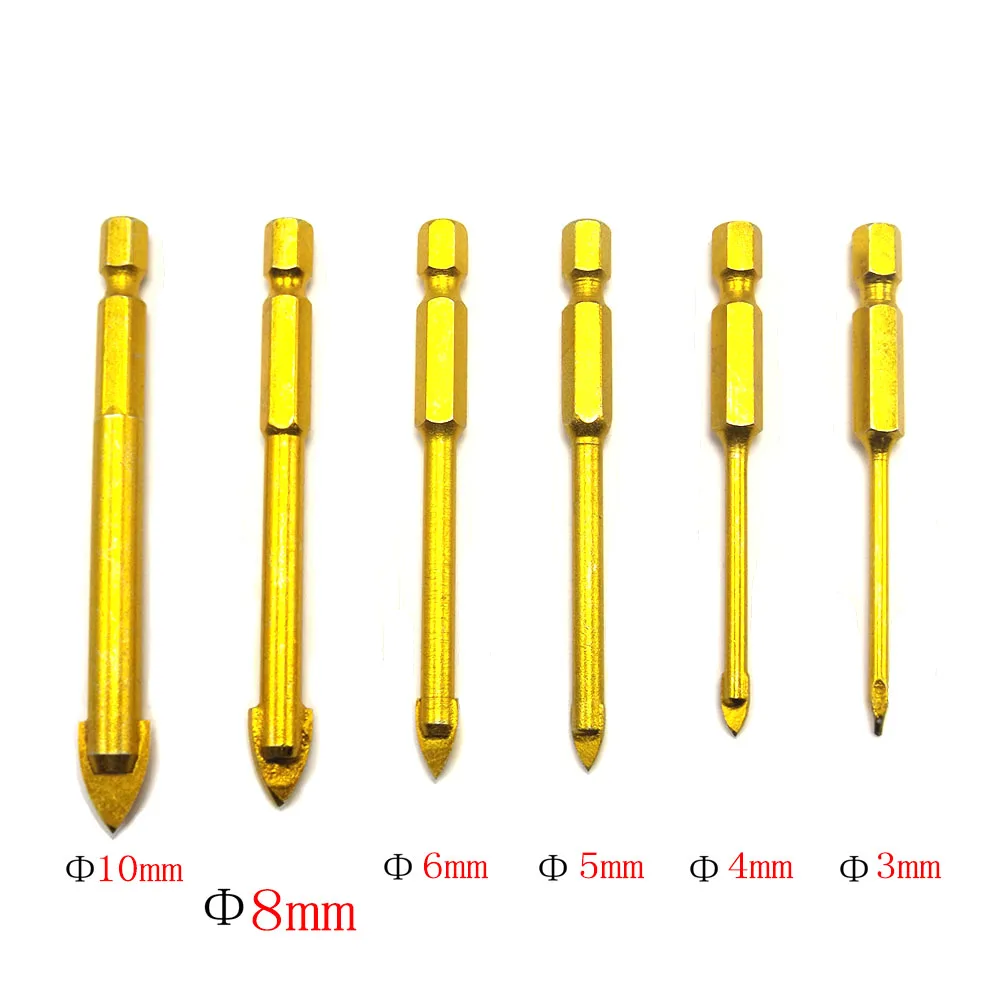 1 adet delik capi 8mm kiremit matkap cam seramik fayans hss titanyum 1 4 hex shank matkap ucu ahsap marangozluk araci metal matkap drill for glass shank drilltile drill aliexpress