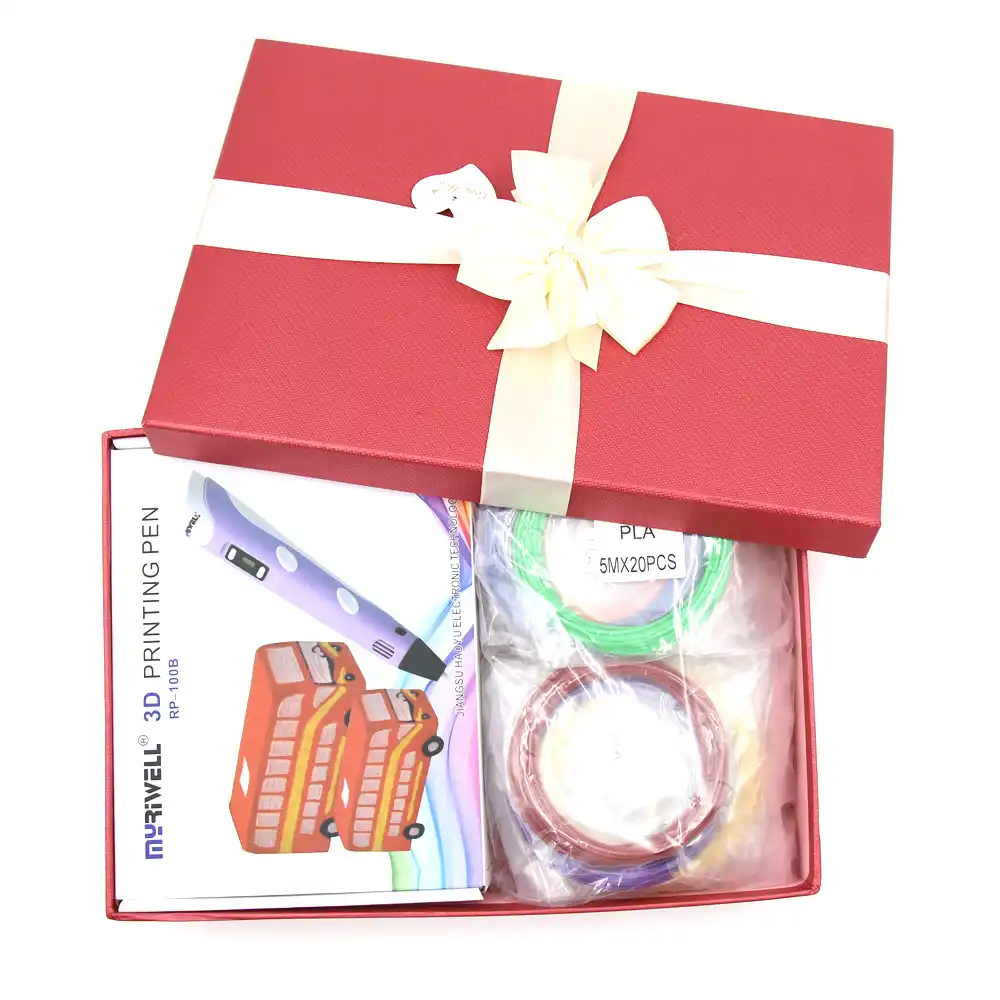 Myriwell Second Generation 3d Printing Pen Christmas Gift Box Suit 3d Drawing Pen With 5meters 20 Color Total 100meters Filament Aliexpress