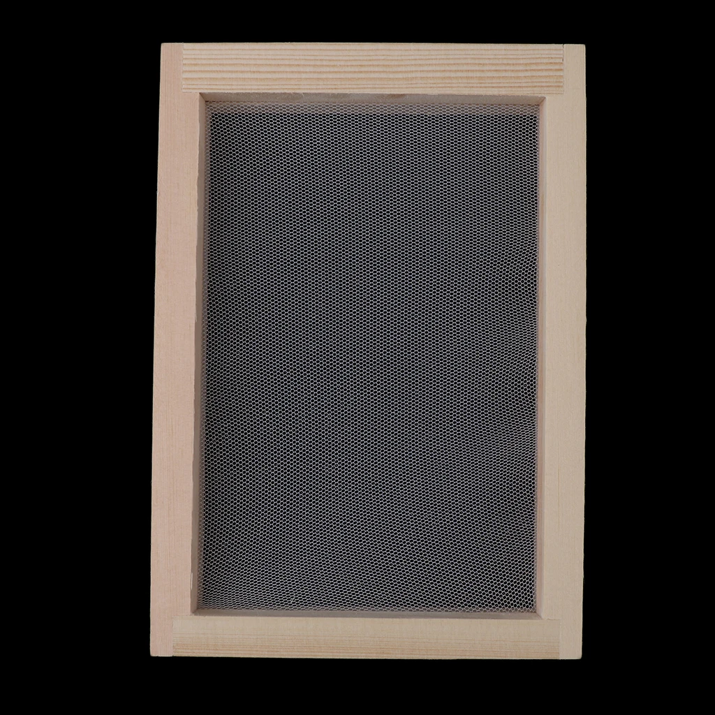 2 Sets Vintage Wooden Paper Making Mould Frame Screen for Handmade Paper