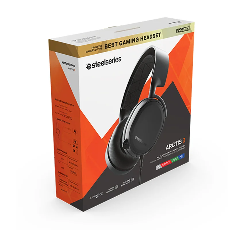 SteelSeries Arctis 3 Pro-игровая гарнитура с высоким разрешением Lautsprechertreiber DTS Наушники X V2.0 Surround