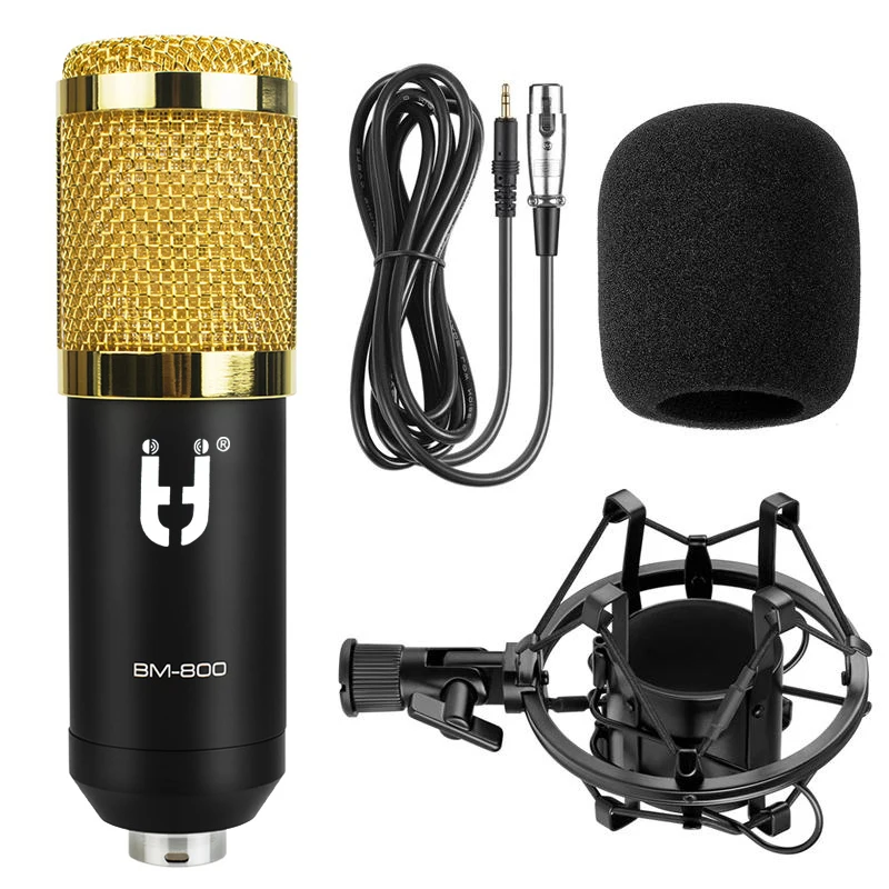 

Ituf BM 800 Professional Condenser Microphone High Quality 3.5mm Wired + Metal Shock Sound Recording microphone for computer