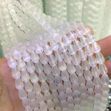Dop форма Природный кальцит/селенит камень бусы с натуральными драгоценными камнями DIY бусины для изготовления ювелирных изделий strand 15"