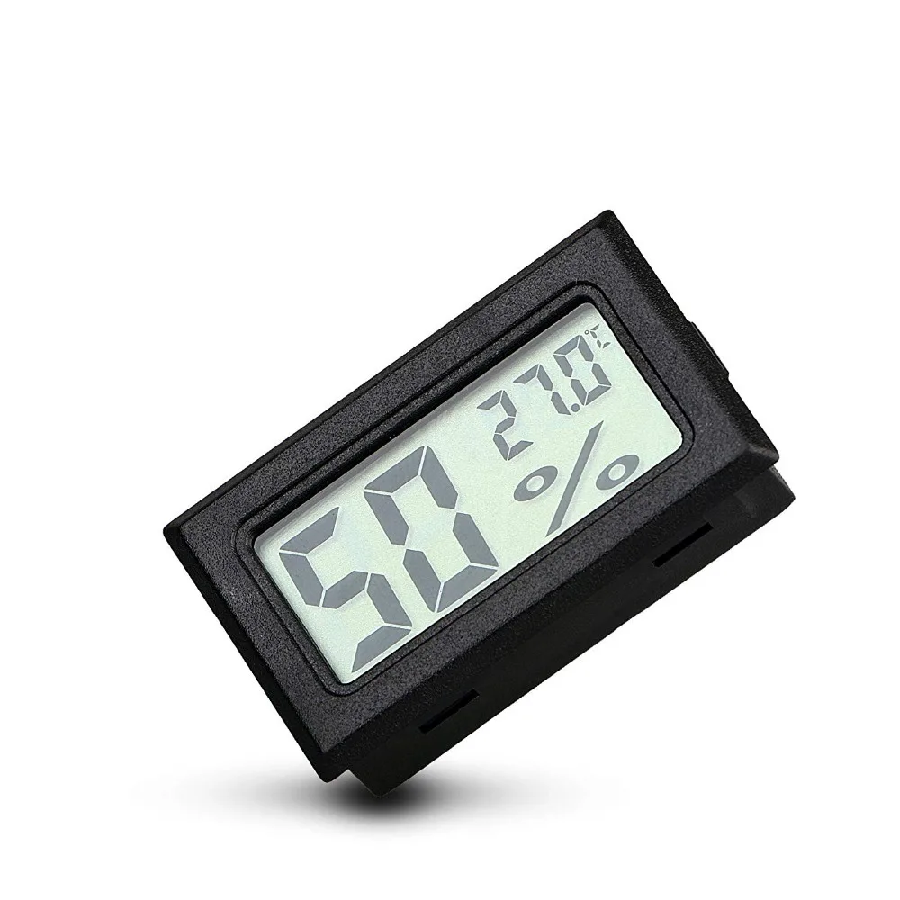 

Mini Black Digital LCD Temperature Humidity Indoor Room Humidity Meter Thermometer Hygrometer Temperature Sensor Humidity