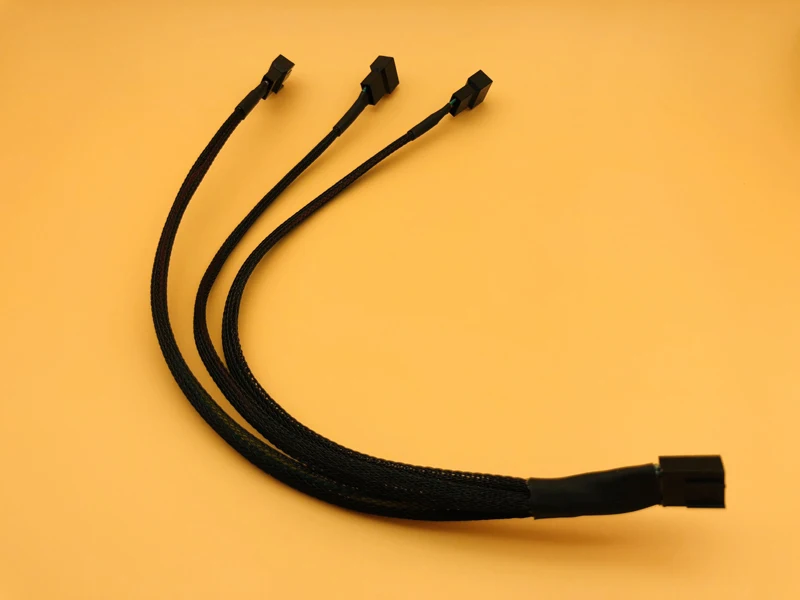 1 to 3 PWM 4P Female to 3/4 Pin PWM Fan Adapter 4Pin Splitter Cable for Computer Case Fan CPU Fan Mining Cooling Fans Hub Cable