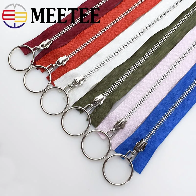 

1Pc Gold Silver Black Metal Zipper Double Sliders Open-end Zippers For Sewing Clothes Down Coat Clothing Zipper Tailor Tools