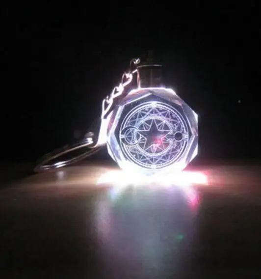 

2018 Sale Chaveiros Yuri On Ice Cardcaptor Sakura Fashion Crystal Keychain Anime Shiny Cosplay Led Keyrings Car Keychains Chain