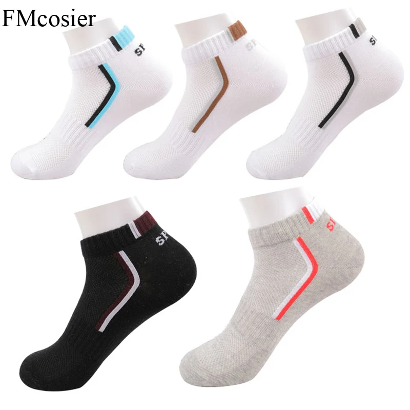 

10 Pairs Summer Spring Men's cool Mesh Cotton No Show Loafer Socks Slippers Short Socks Male White Black Socken Art