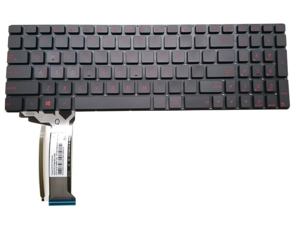 Новая клавиатура для ноутбука Asus GL551 GL551JM-DE71 GL551JW GL551JW-AH71 GL551JW-DS71 GL551JW-DS74 с красной