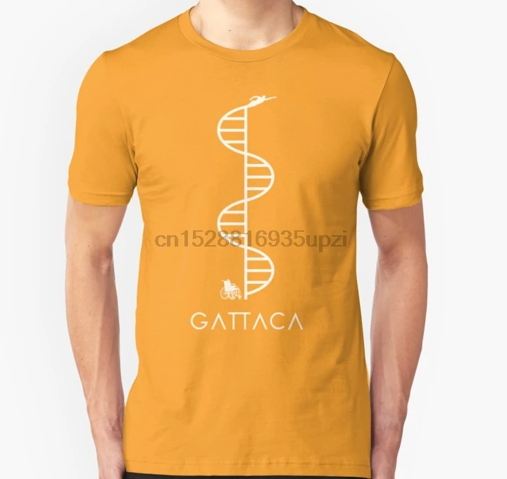 Мужская футболка с коротким рукавом GATTACA желтая унисекс женская | одежда