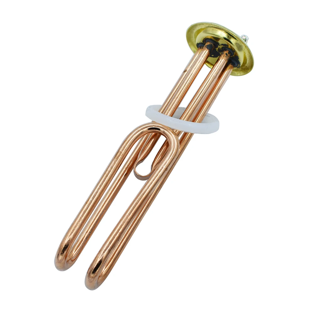 

Water Heating Element Heater Boiler Hook Type 220V 3KW 73mm Ring Flange Diameter Red Copper Electric Water Heater