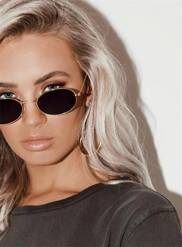 sunglasses for women RBRARE New Arrival 2021 Women Sunglasses Retro Metal Oval Sunglasses Men Candy Color Transparent Sun Glasses Vintage Shades guess sunglasses